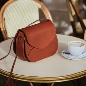 Sezane Olivia heritage bag purse crossbody NWT cognac